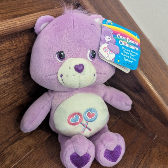 Care Bears Purple and White Stuffed Animal Plush - Picture 2 of 10